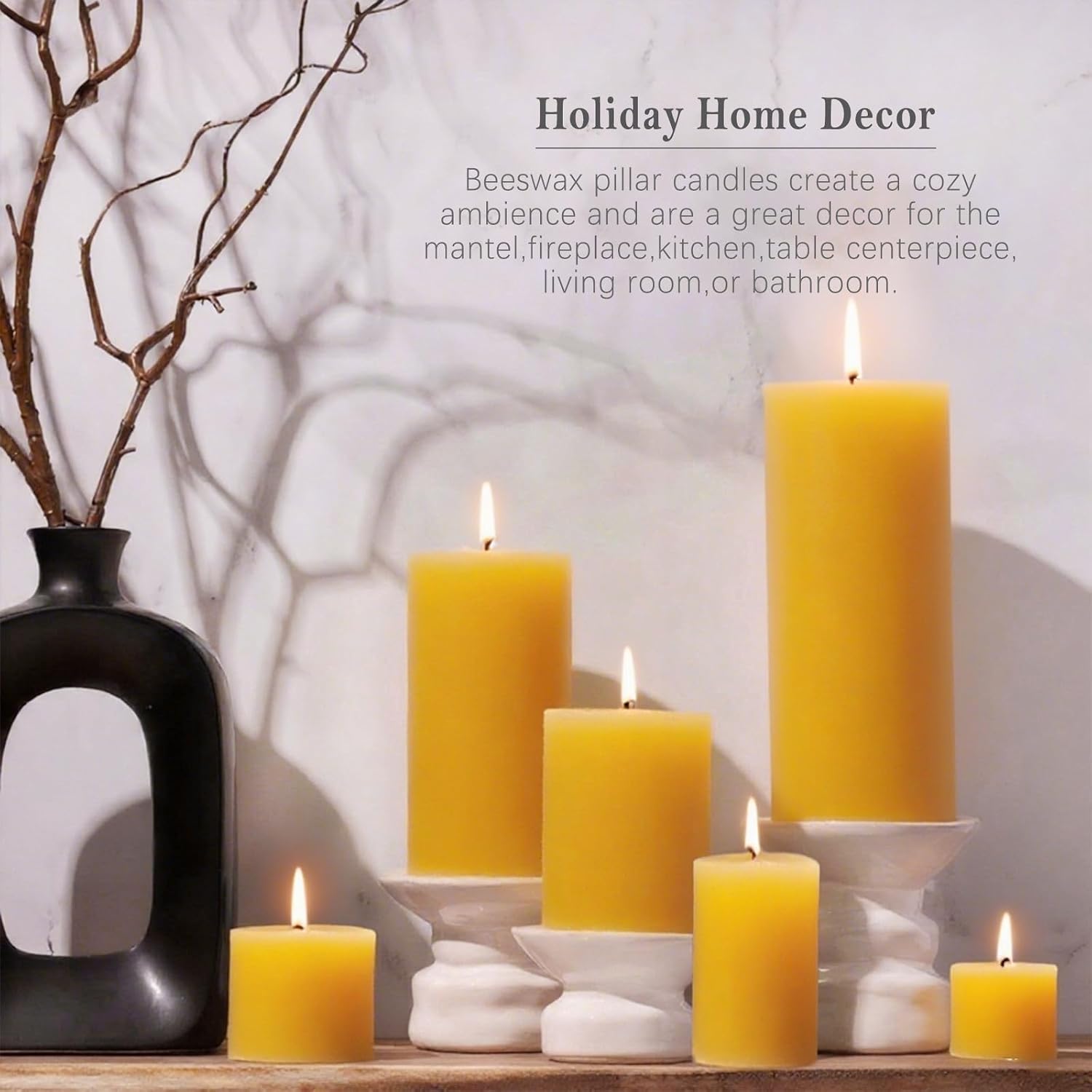 Bijenwaskaarsen Set van 6, Nie - Home Fragrance Non Toxic recensie en prijs